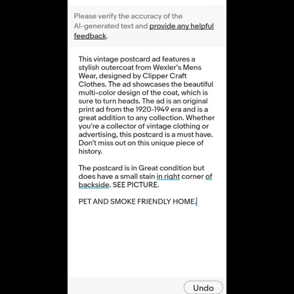 Wexler's Men's Coats Clipper Craft Clothes Ad Postcard - Picture 3 of 4